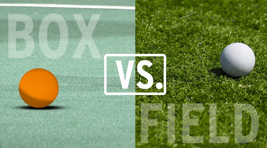 box vs field lacrosse ball